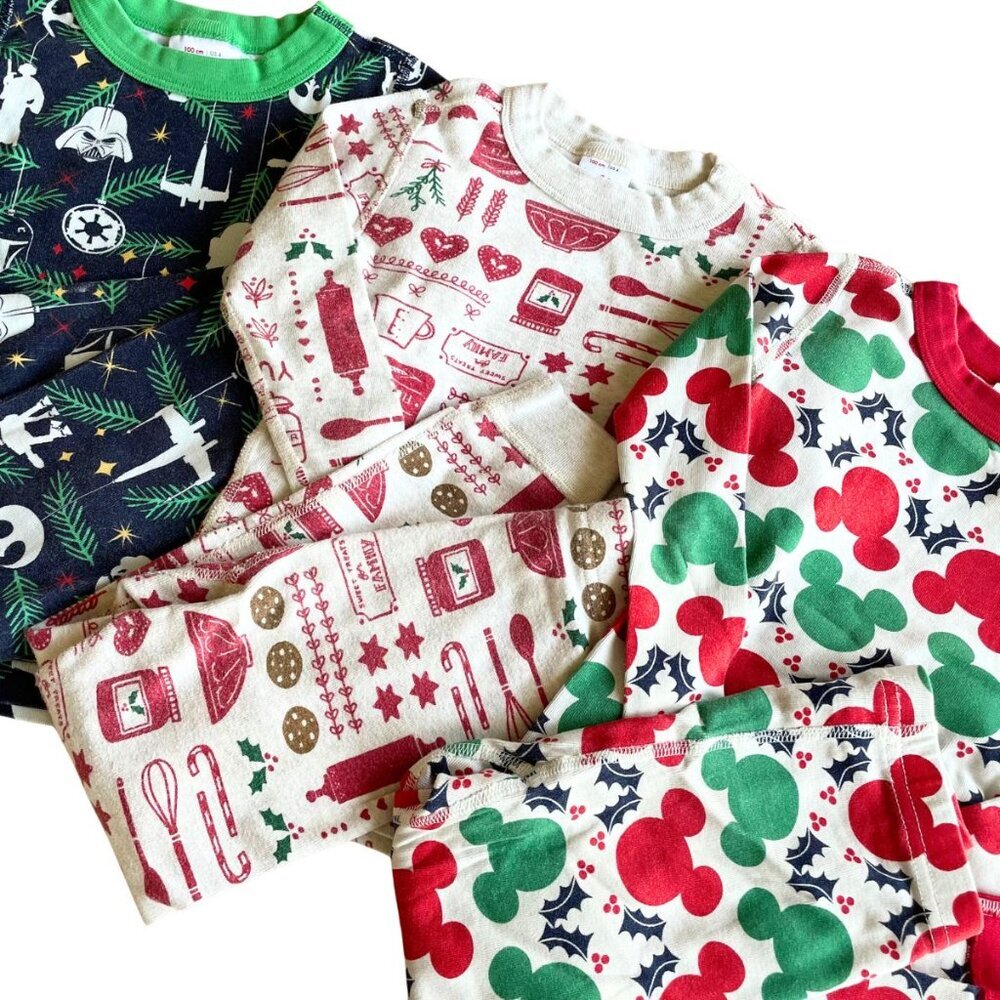 Hanna Andersson Bundle of 3 Organic Cotton Christmas Pajamas - Size 4
